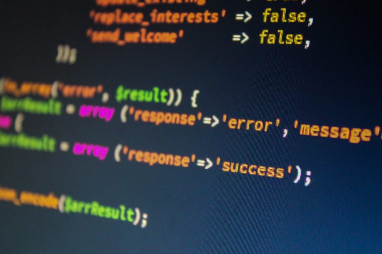 Code informatique.