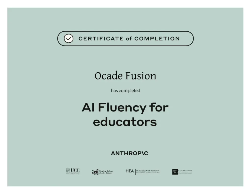 Certification Anthropic AI Fluency for educators