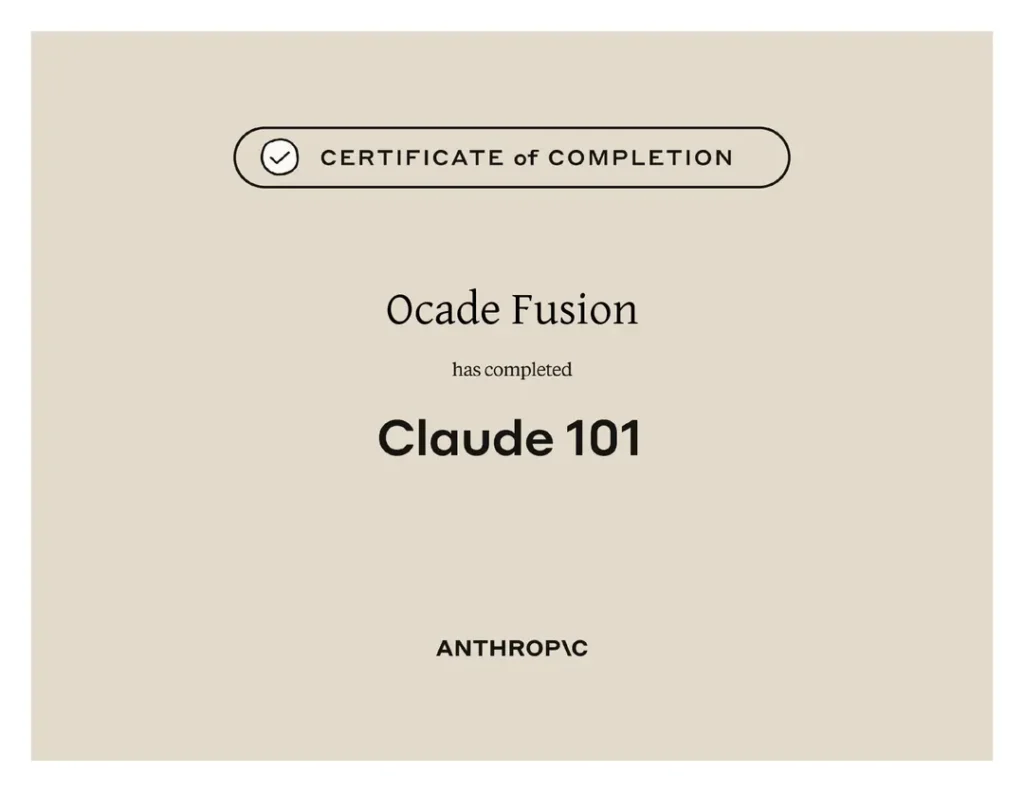 Certification Anthropic Claude 101