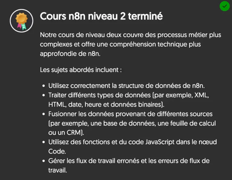 Valentin CHARRIER – N8N Cours Niveau 2